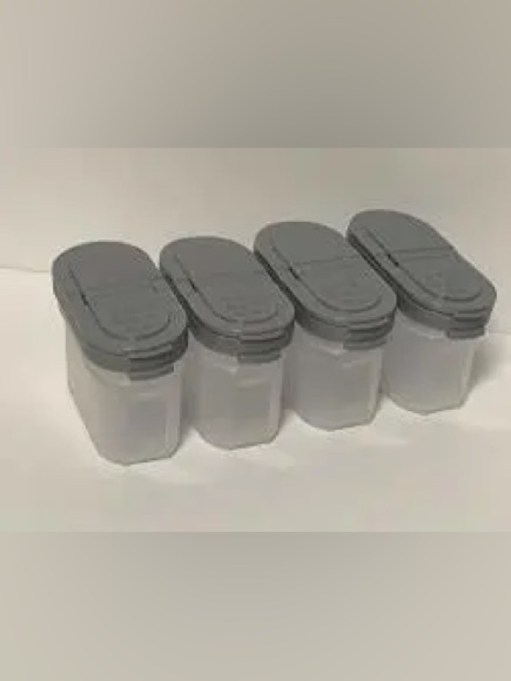 Tupperware Small Spice Shakers Seals in Grey